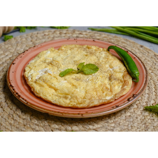 Omelette egg plate