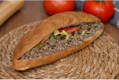 Hummus and meat