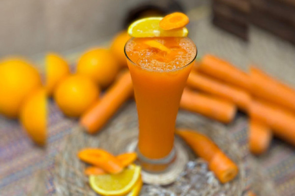 عصير برتقال وجزر